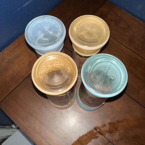 Vintage MCM Siesta Ware Tiki Bar Glasses Mahogany Wood Wrapped Set Of 4 - Picture 6 of 8